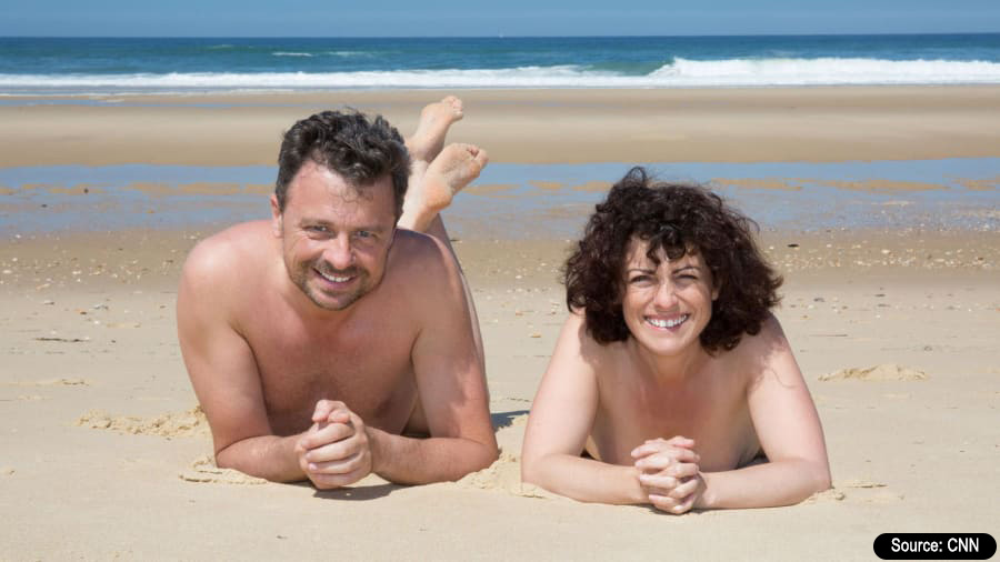 happy nudists